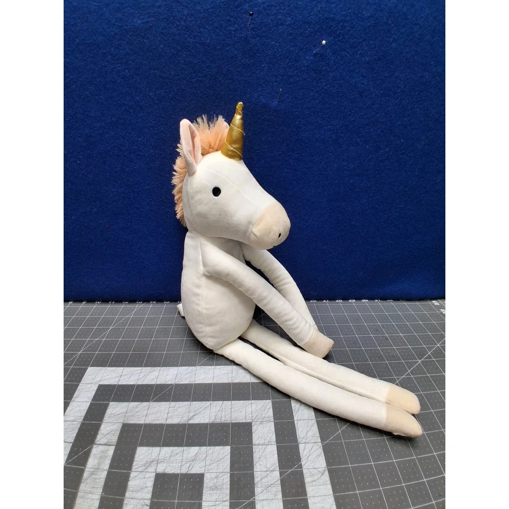 Pillowfort Unicorn Mini Pillow Plush White Peach Gold Horn 2021